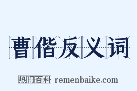 曹偕反义词是什么意思的图片